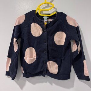 COS Polk Dot Cotton Cardigan 1-2Y